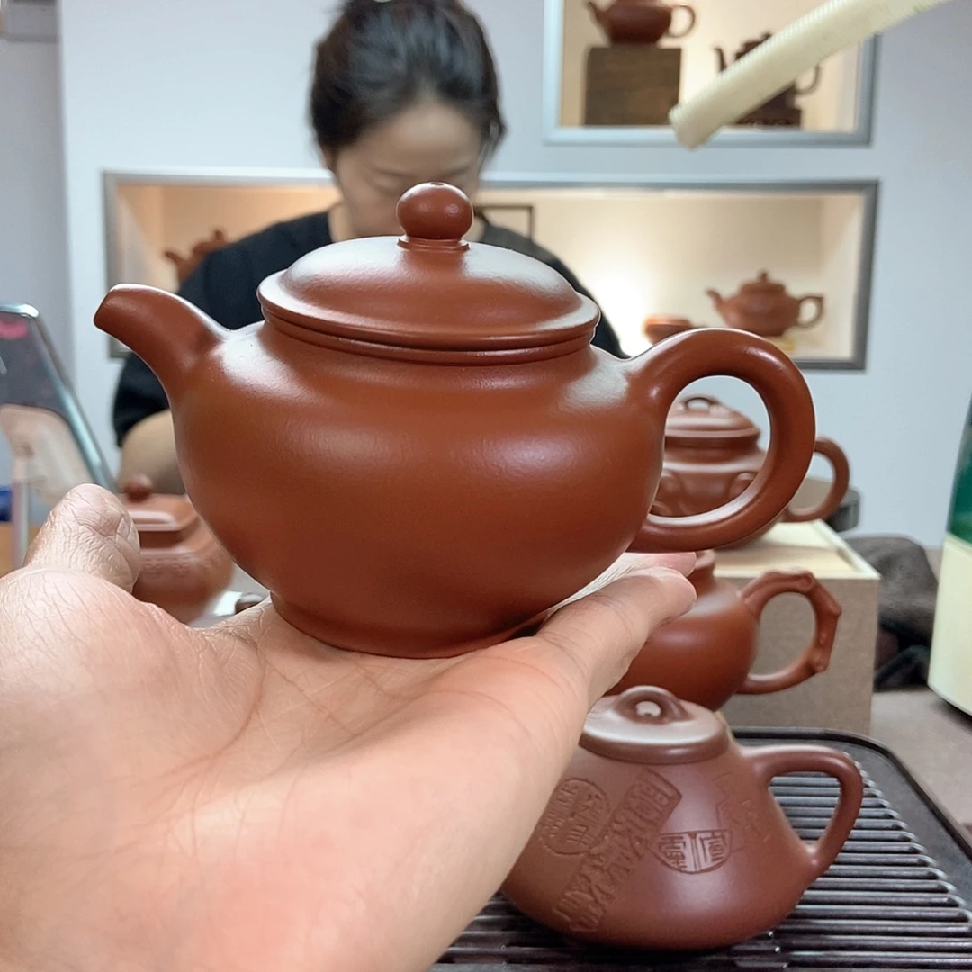 茶壶紫砂微瑕朱泥掇只