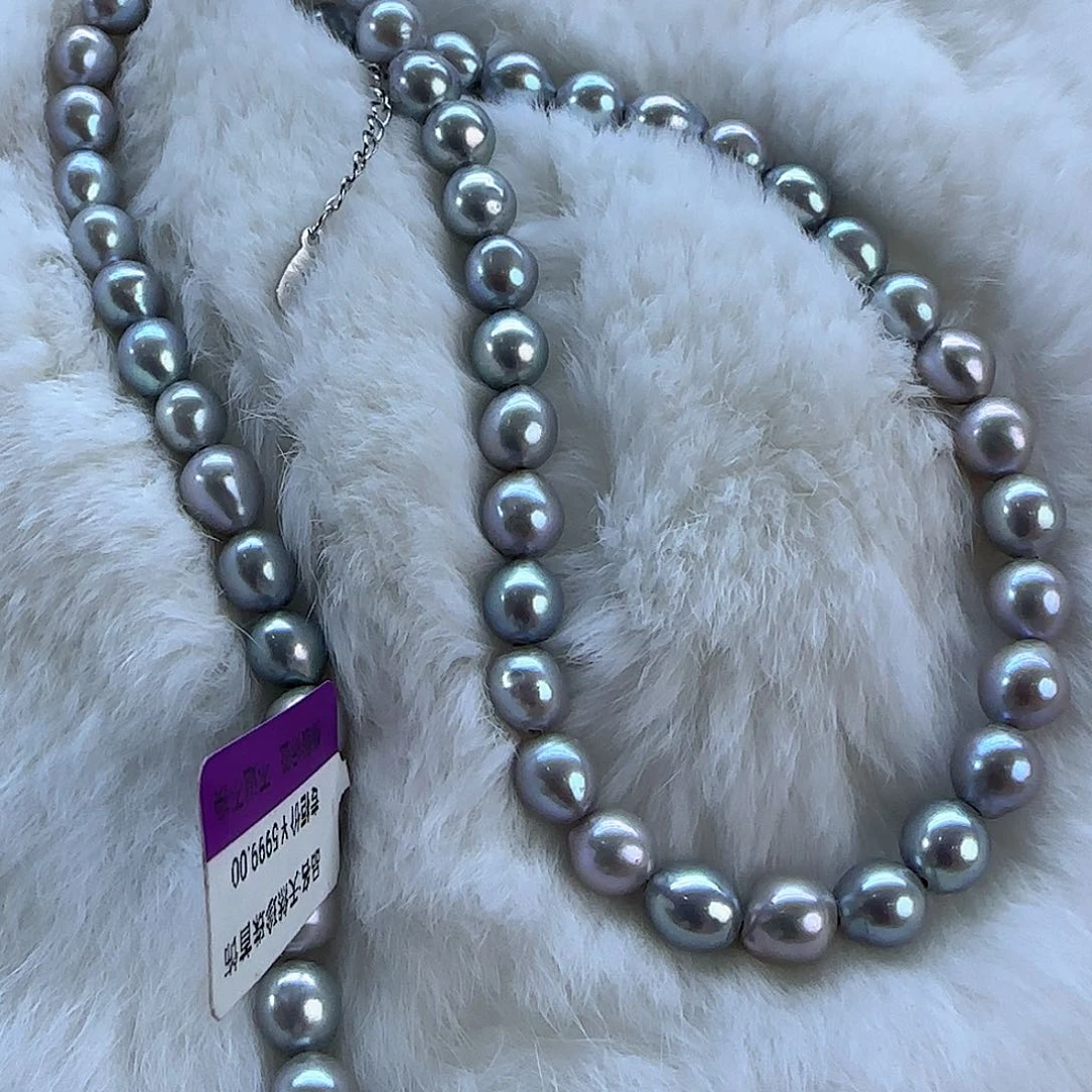 银S925镶嵌项链定制329淡水珍珠