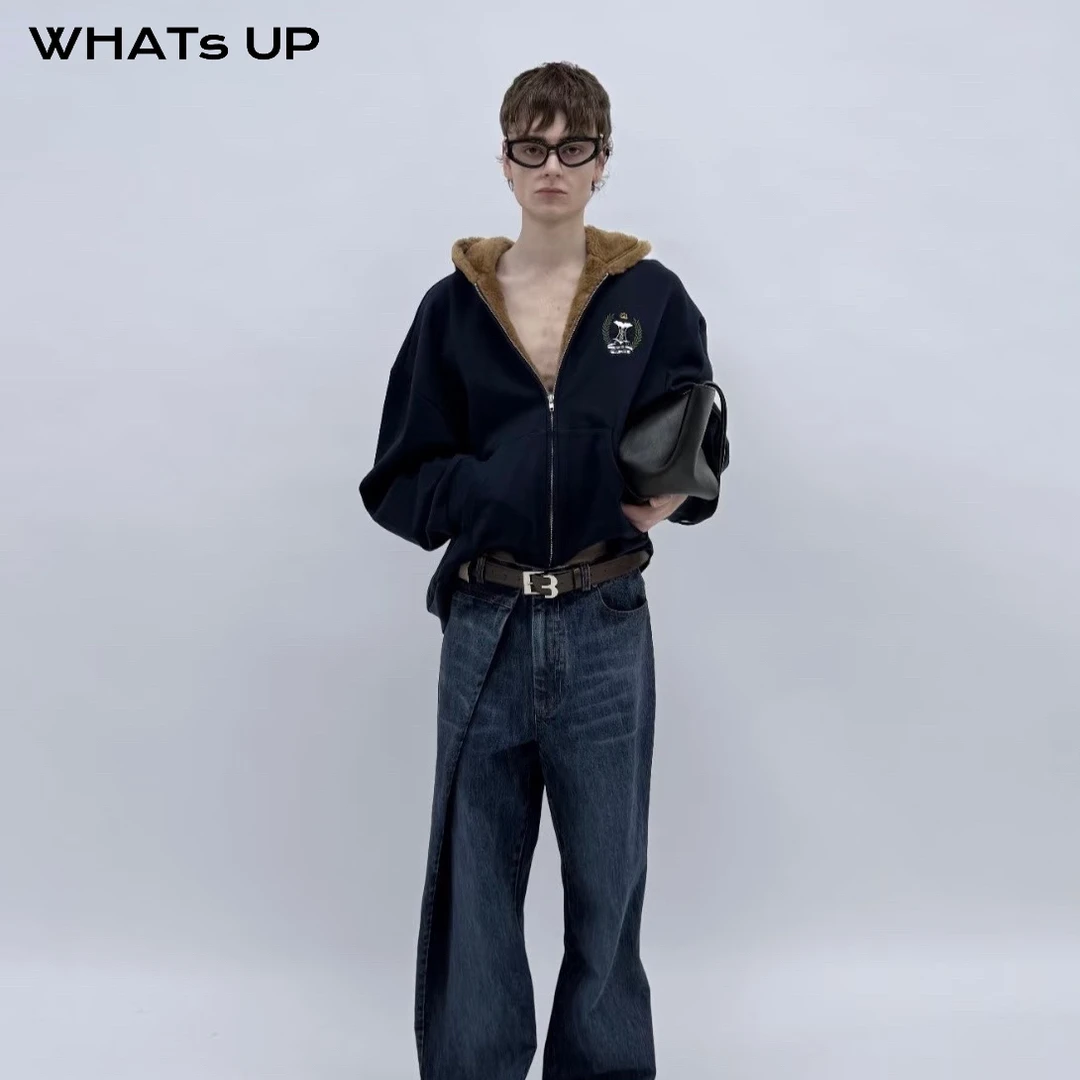 BONBOM 25FW 设计师品牌 藏青连帽外套 WHATsUP