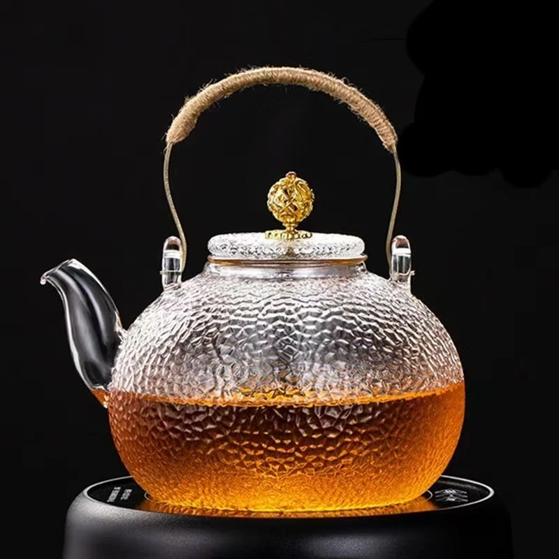 锤纹提梁壶-铜珠