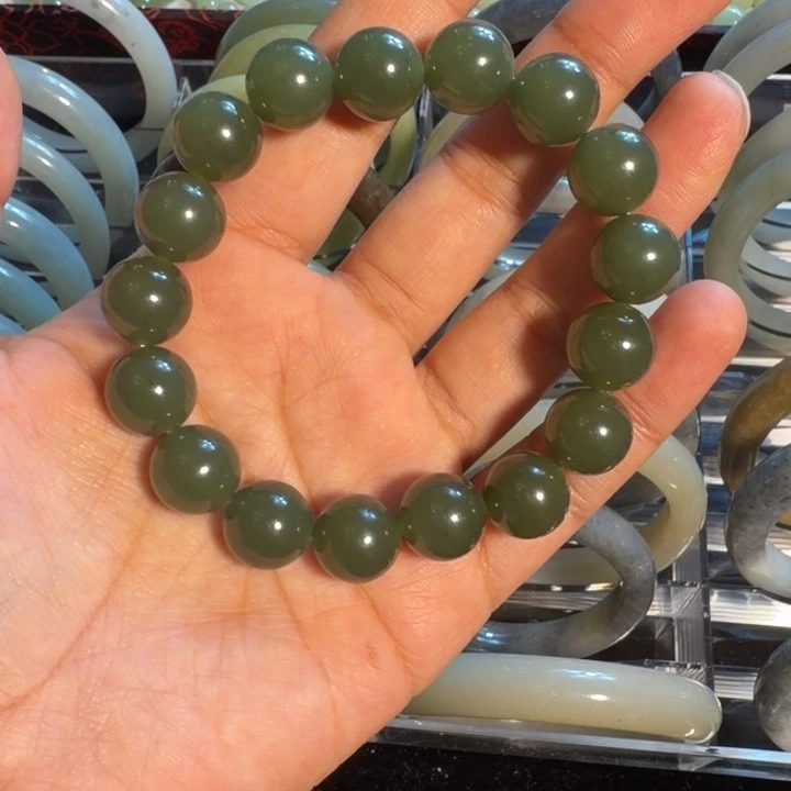 和田玉（糖玉）未镶嵌手链卡12
