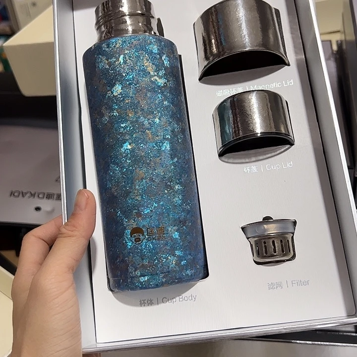 匡迪保温杯纯钛蓝色450450450蓝色
