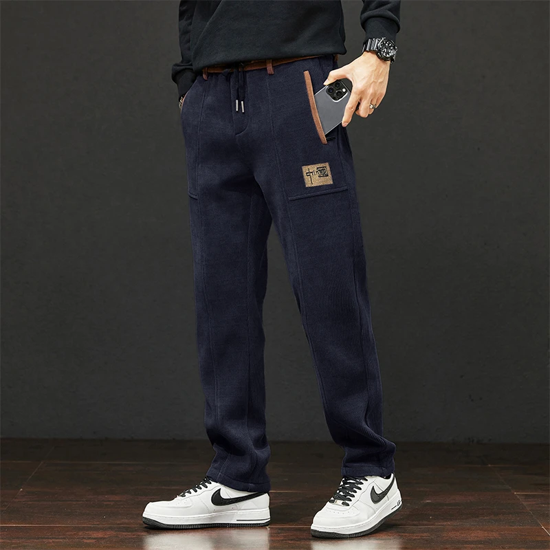 春秋休闲裤男士2025年新款舒适百搭潮流直筒秋季裤子运动国潮长裤