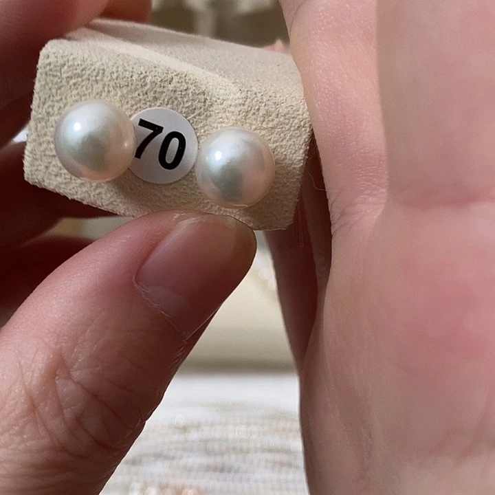 淡水珍珠耳饰银S925镶嵌10-11