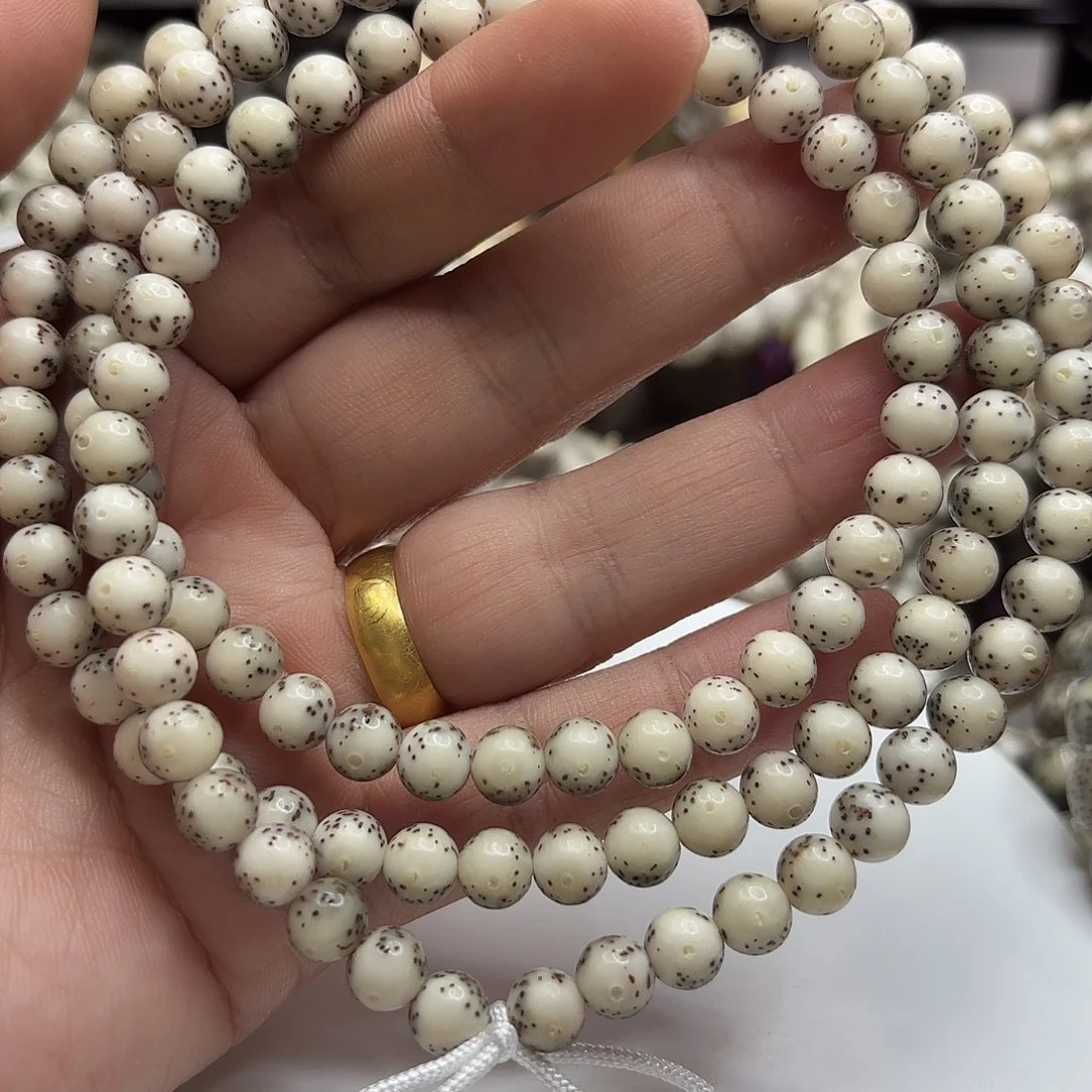 手串星月菩提7龙蛋通体大留白