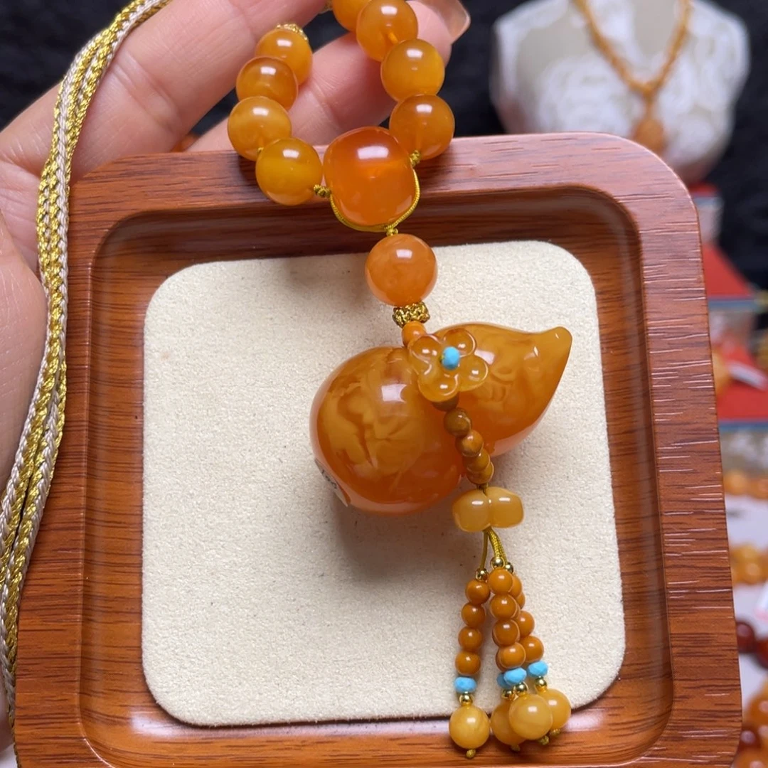 蜜蜡未镶嵌颈饰项链