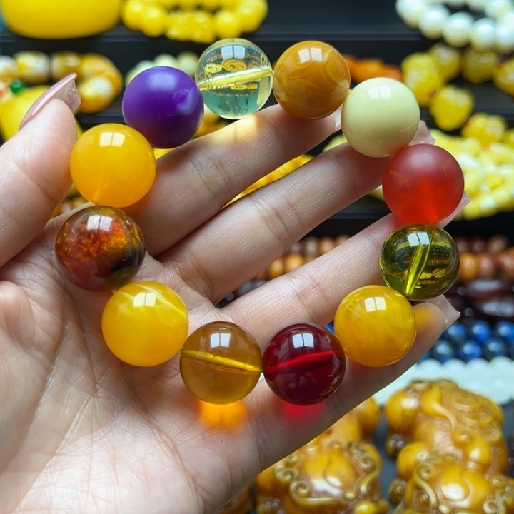 琥珀未镶嵌颈饰手串