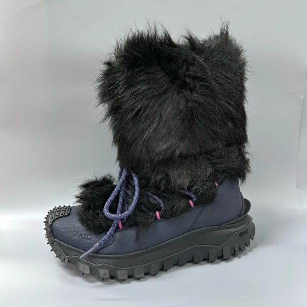 MONCLER/蒙口 mo150蓝黑毛毛靴 潮流百搭