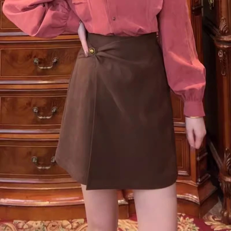 清【一生罗曼】别致蝴蝶结设计感百搭半裙B850