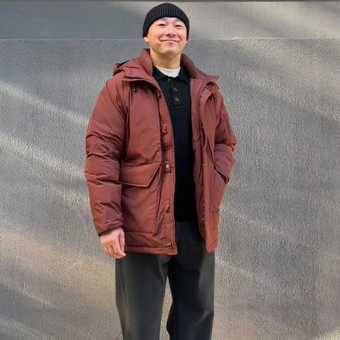 90白鸭绒派克羽绒服中长连帽三防保暖冬季百搭羽绒外套