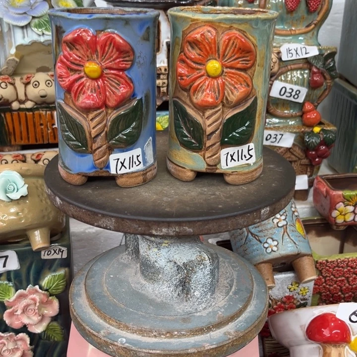 紫砂花盆粗陶材质多肉花盆