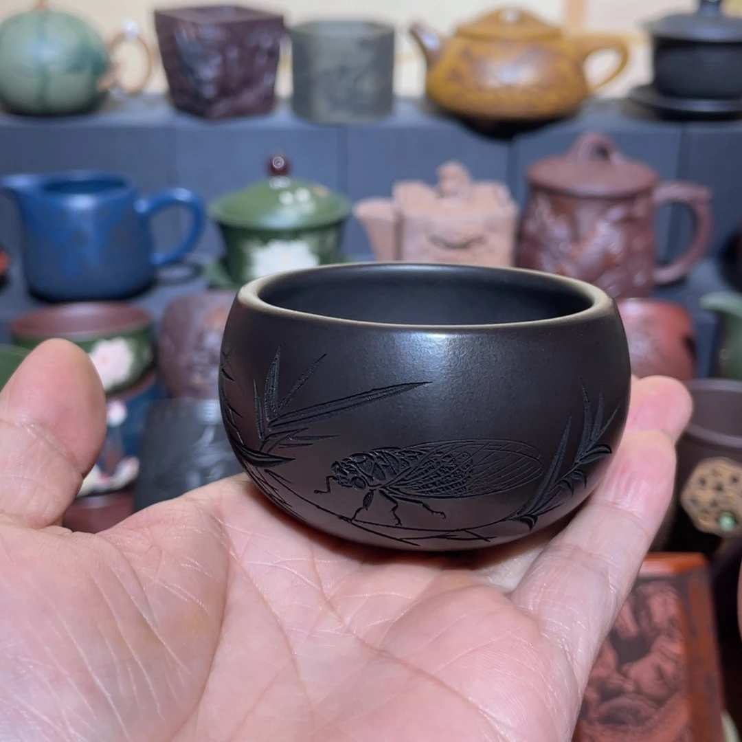 原矿紫砂手工主人杯