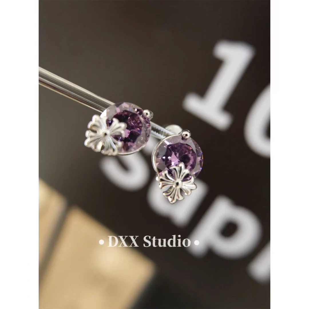 铜合金锆石耳饰 小众设计百搭ins耳饰47495