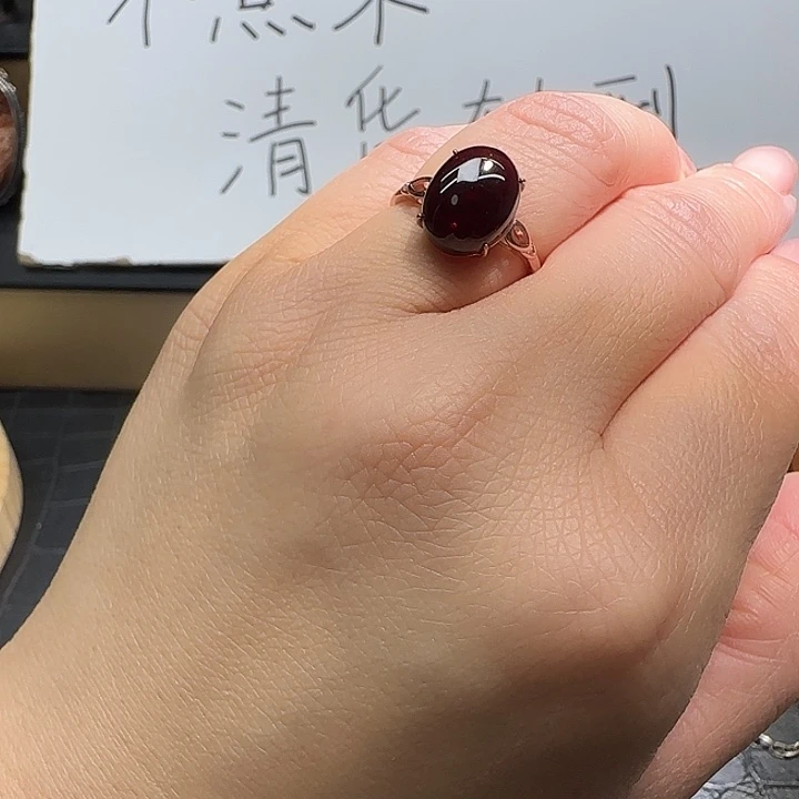 戒指水晶银S925镶嵌