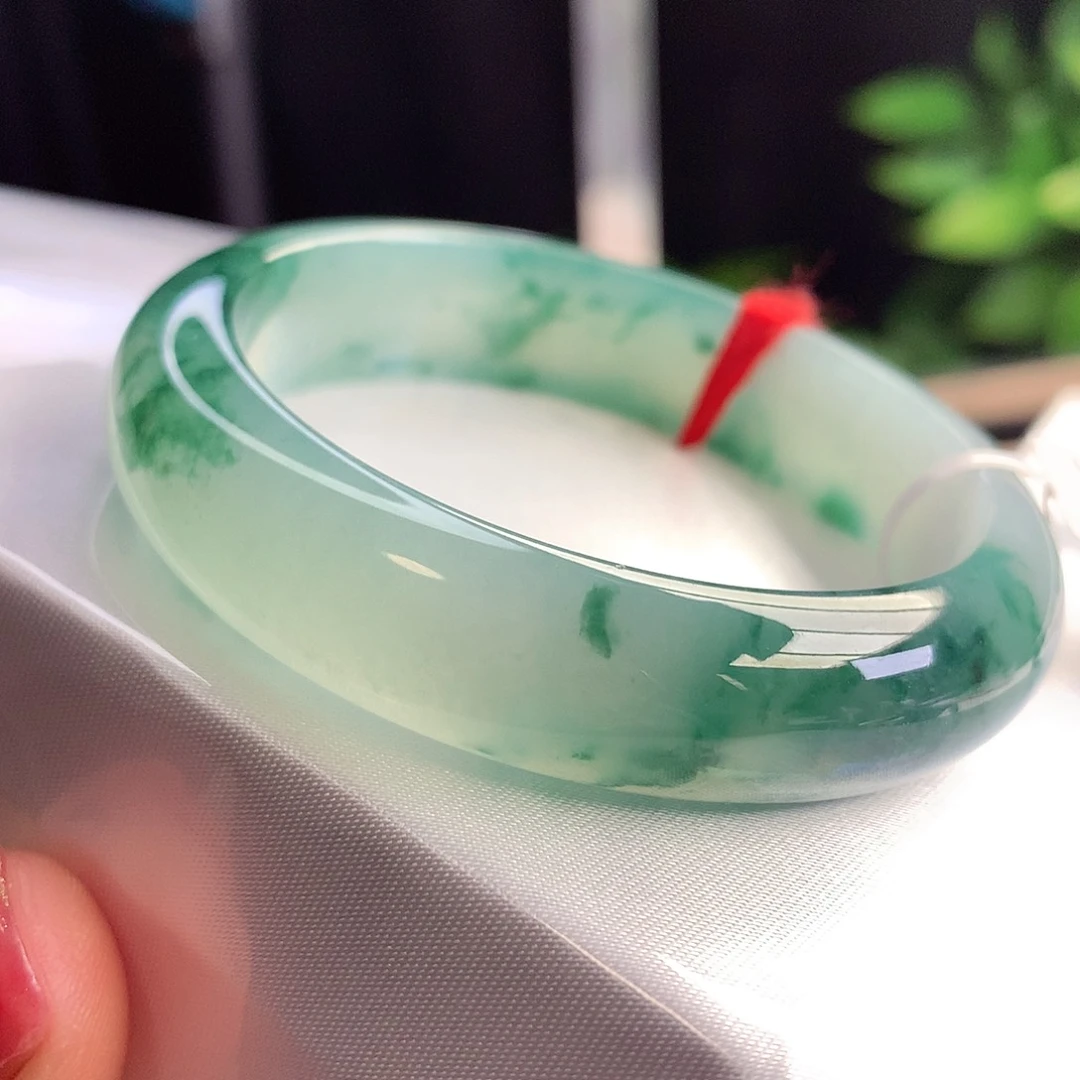 未镶嵌手镯翡翠5152圈口繁花似锦绿野仙踪绿色森林13号