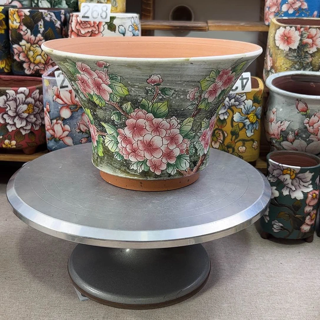 景德镇陶瓷花盆旂*妈景德镇陶瓷花盆