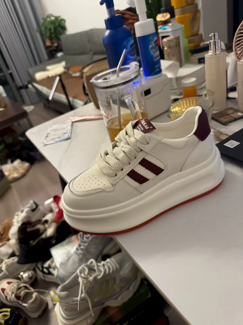 5007货号秋季韩版时尚百搭松糕底小白鞋