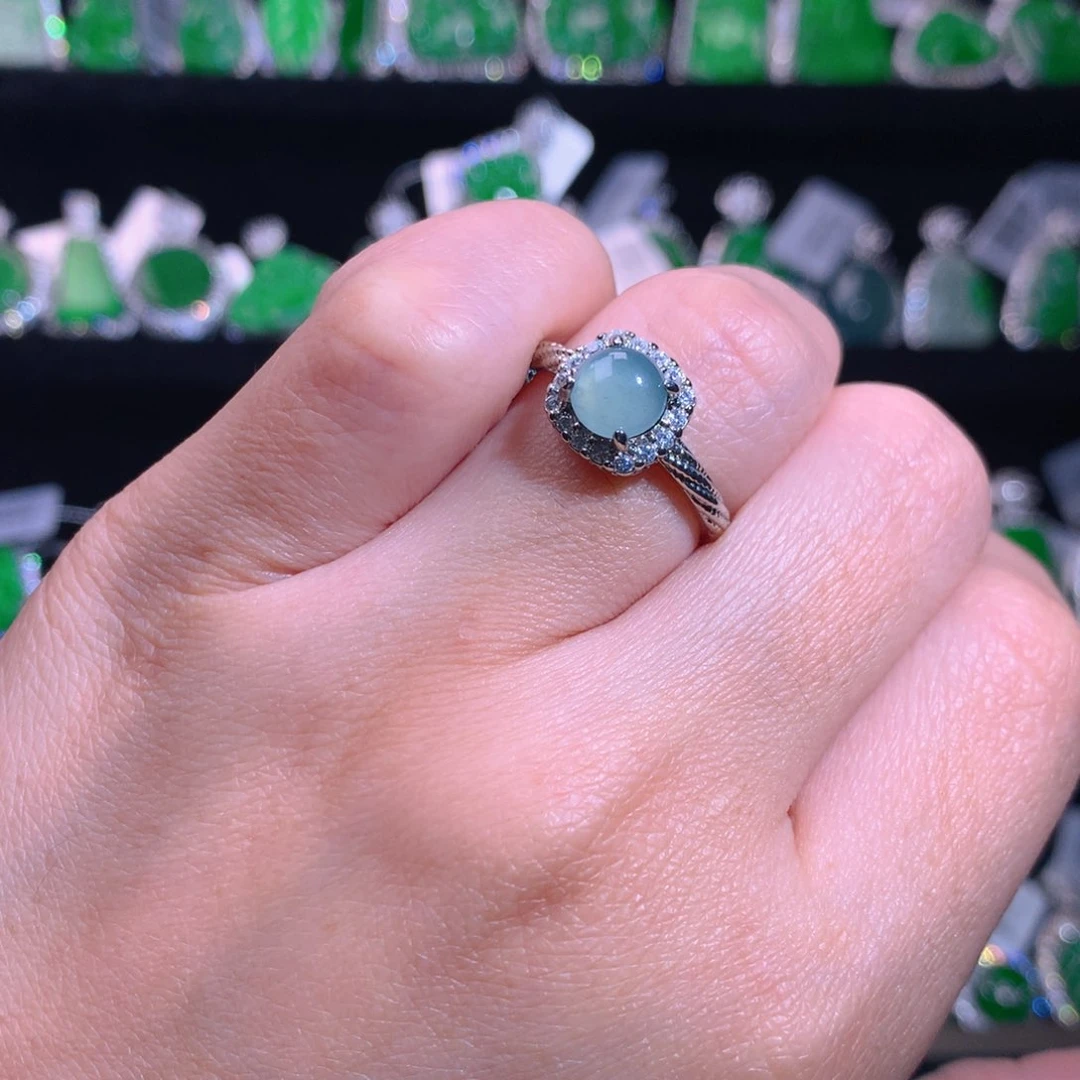 【闪购商品】银S925镶嵌戒指翡翠