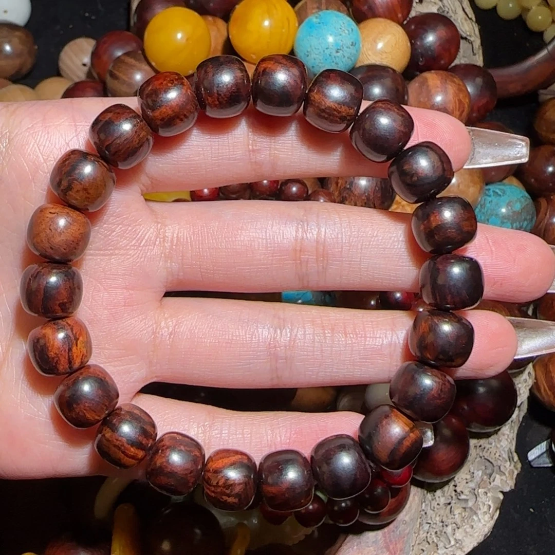 黄花梨/降香黄檀手串/手链9×10老料桶珠