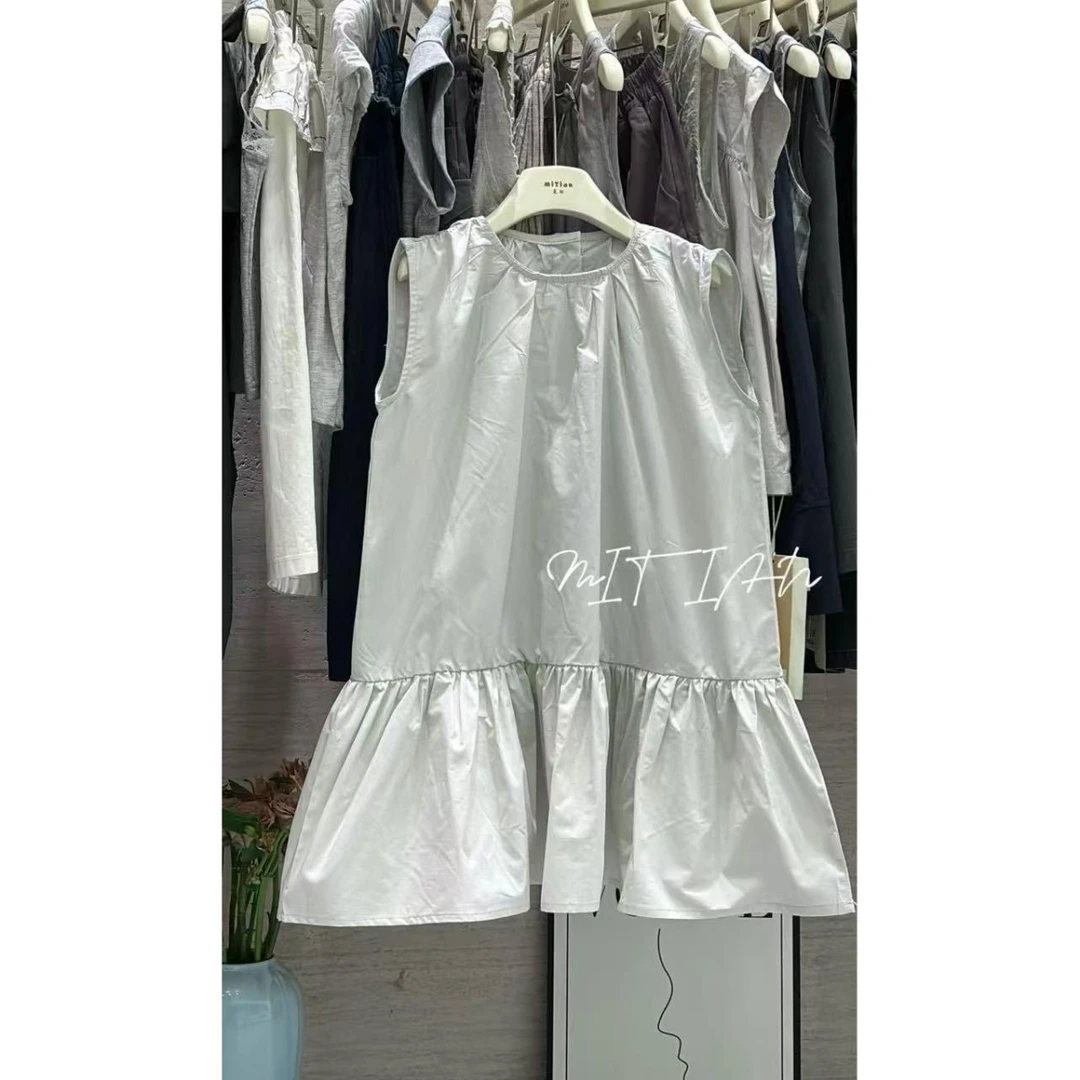 9098【MITAN】韩系抽绳连衣裙