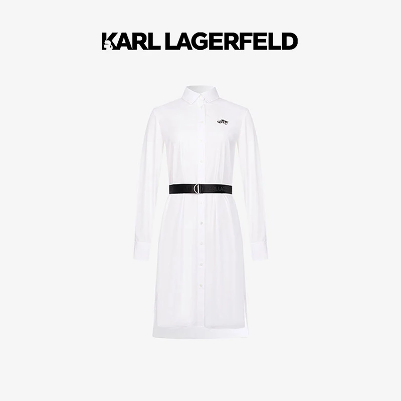 【粉丝专享】KARLLAGERFELD衬衫式连衣裙老佛爷21SW1300