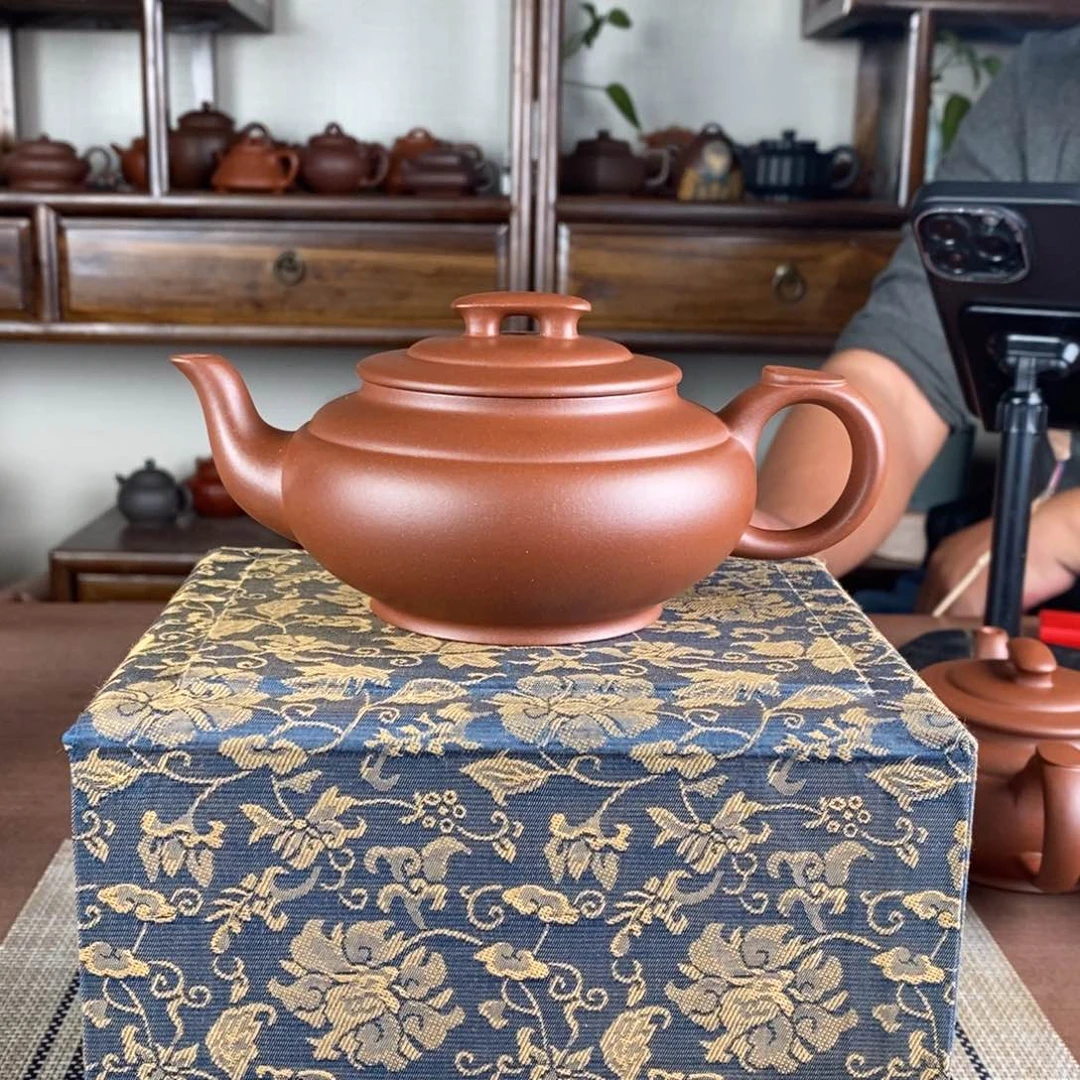 紫砂茶壶荷****6宜兴紫砂工艺美术精品