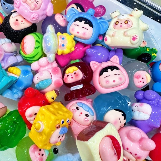 （直播拆）许愿➕对碰夜光/实色萌粒大乱斗卡通可爱摆件