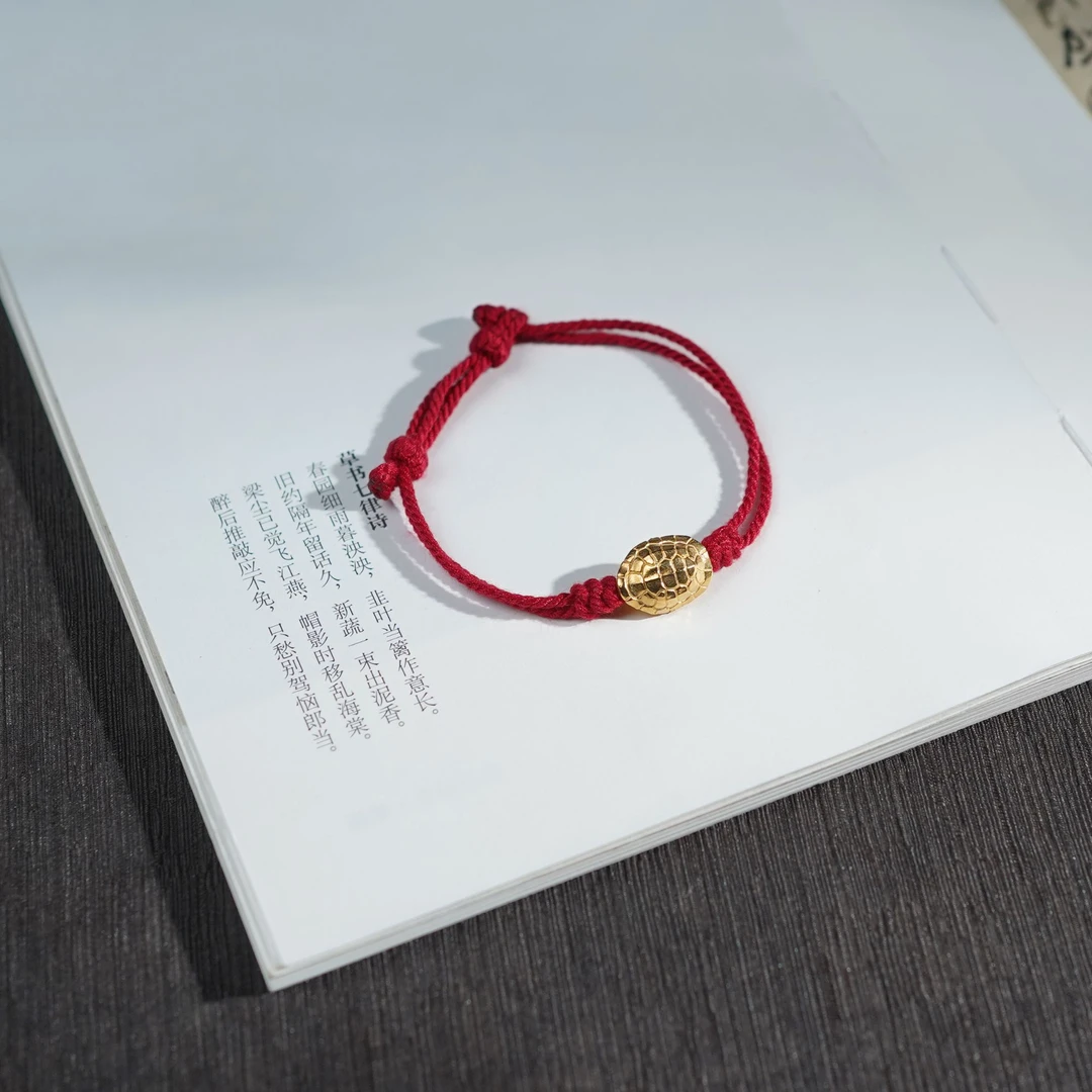 【绯绛】18k金龟背*手绳*未镶嵌(下单备注手围)