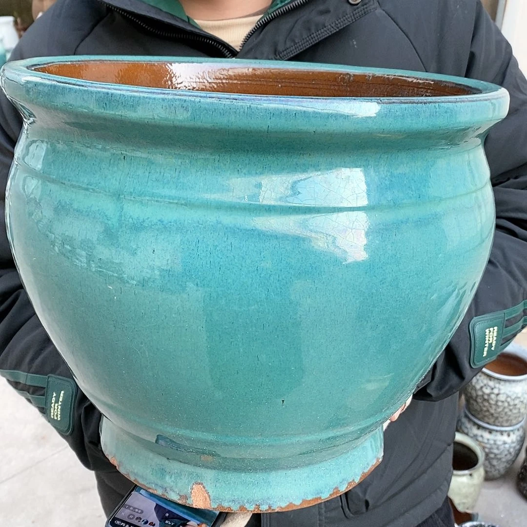 紫砂花盆瑕疵口33高27