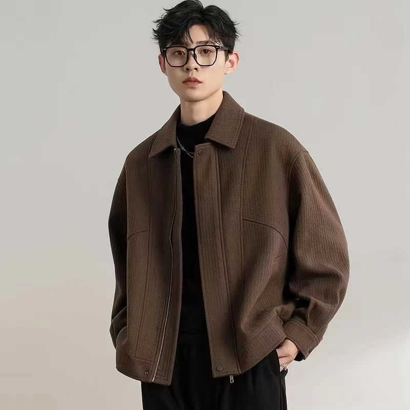 B400-600直播专用链接看好再拍夹克男士春秋时尚休闲宽松翻领
