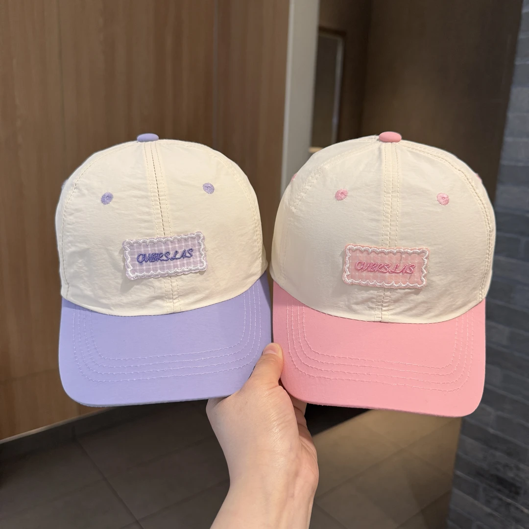 女孩帽子夏季薄款速干鸭舌帽洋气女童防晒男童宝宝遮阳帽棒球帽潮