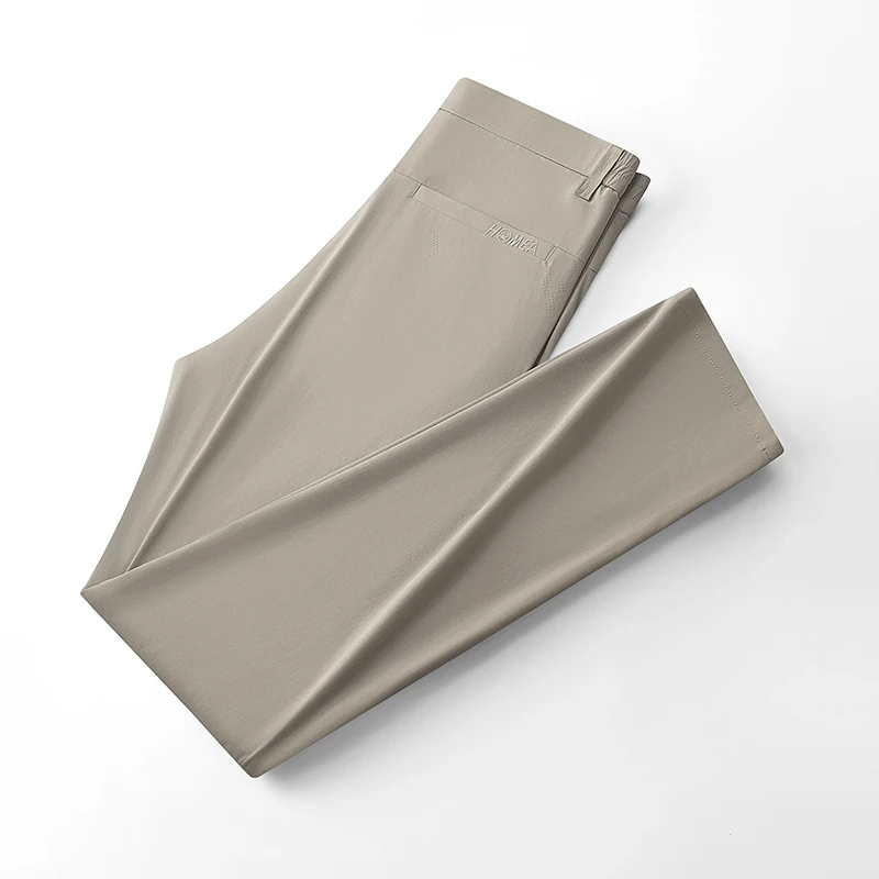 2025新款速干冰丝休闲裤男2025夏新款直筒裤弹力免烫商务运动长裤