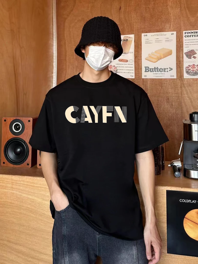 夏季新款纯棉短袖t恤男女宽松上衣服休闲字母美式印花半袖打底衫