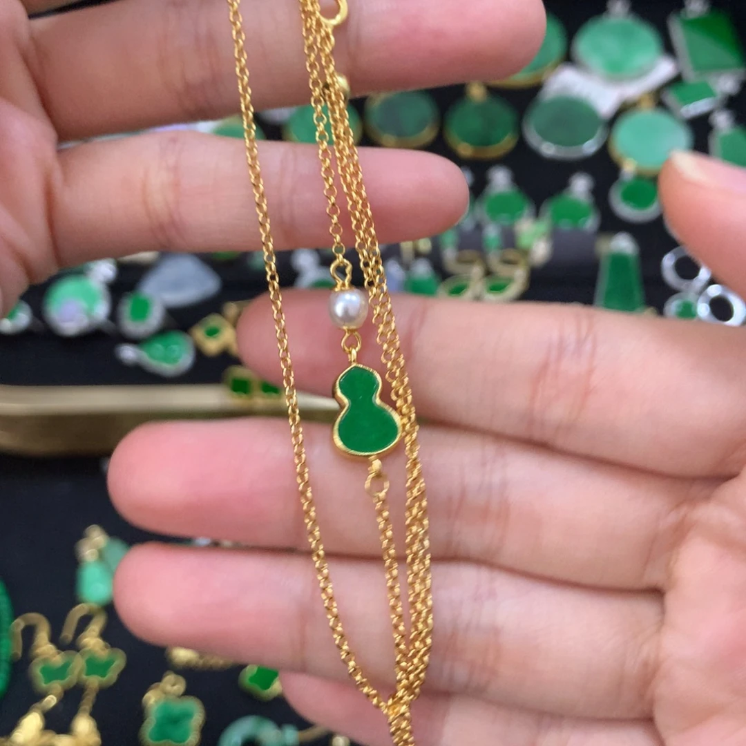 翡翠未镶嵌毛衣链毛衣链