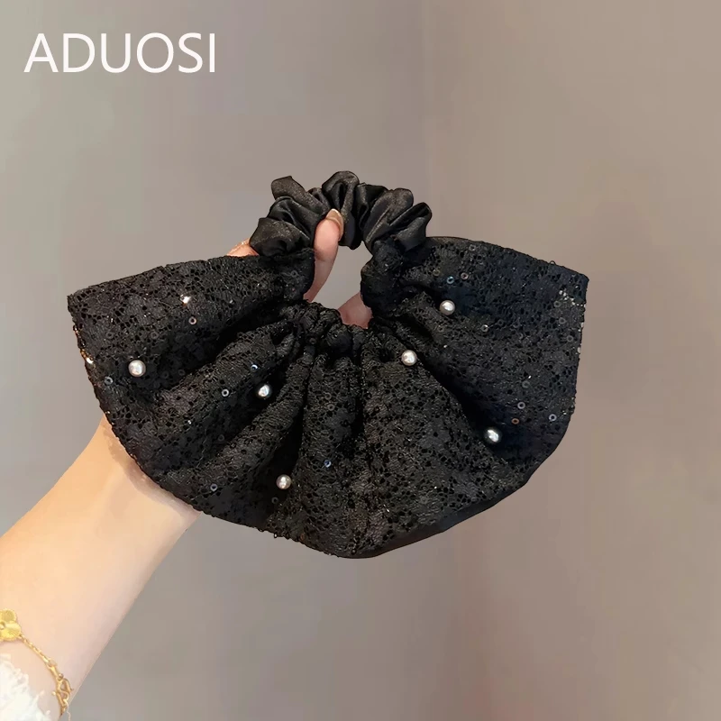 人鱼公主裙摆头绳超仙珍珠亮片泡泡裙大肠发圈女气质扎马尾发绳