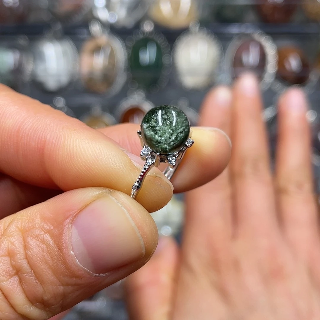 【闪购商品】水晶珠宝半成品银S925镶嵌戒指