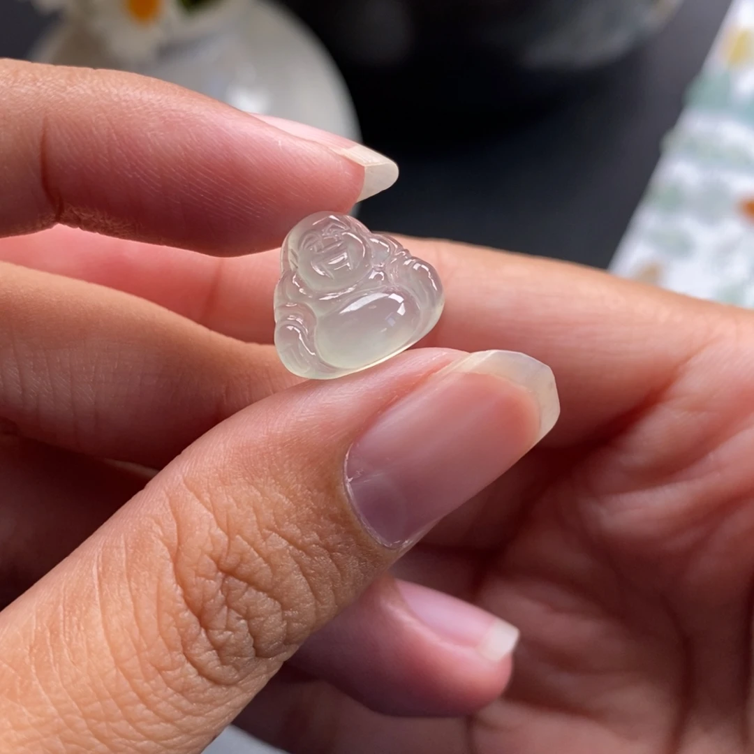 翡翠裸石冰晴小佛