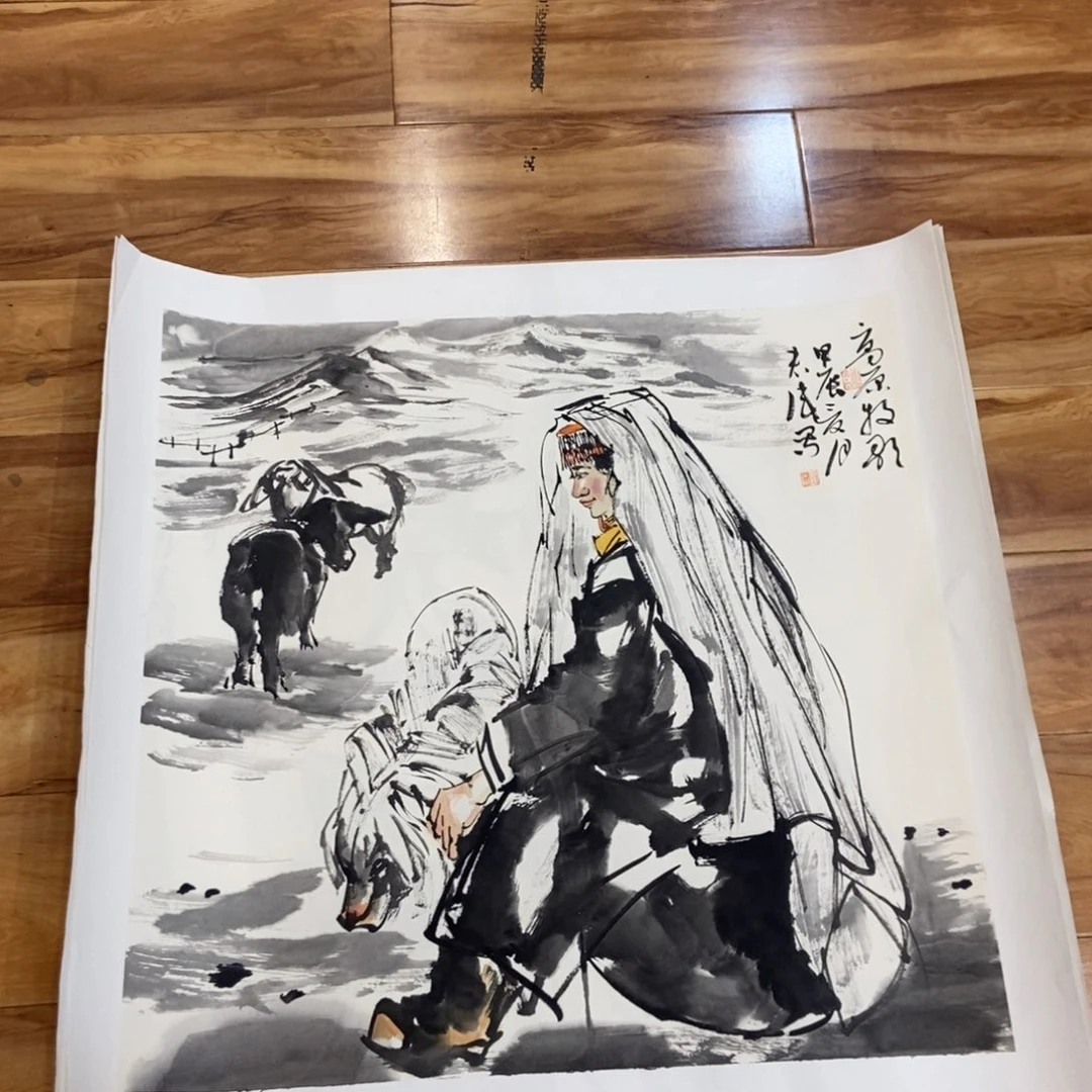 【闪购商品】国画大**涛墨鱼精品墨鱼精品