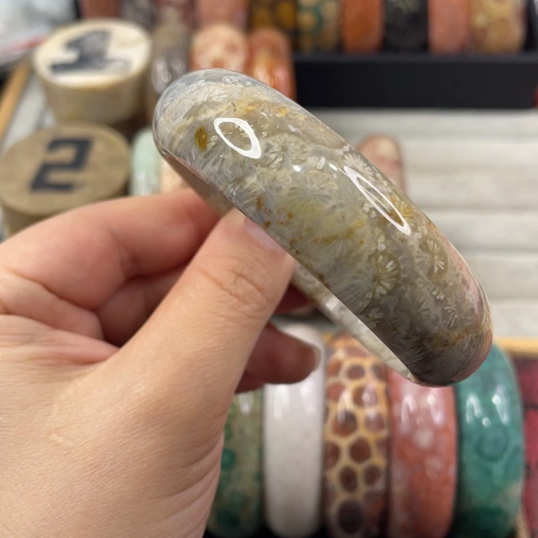 未镶嵌手镯硅化玉