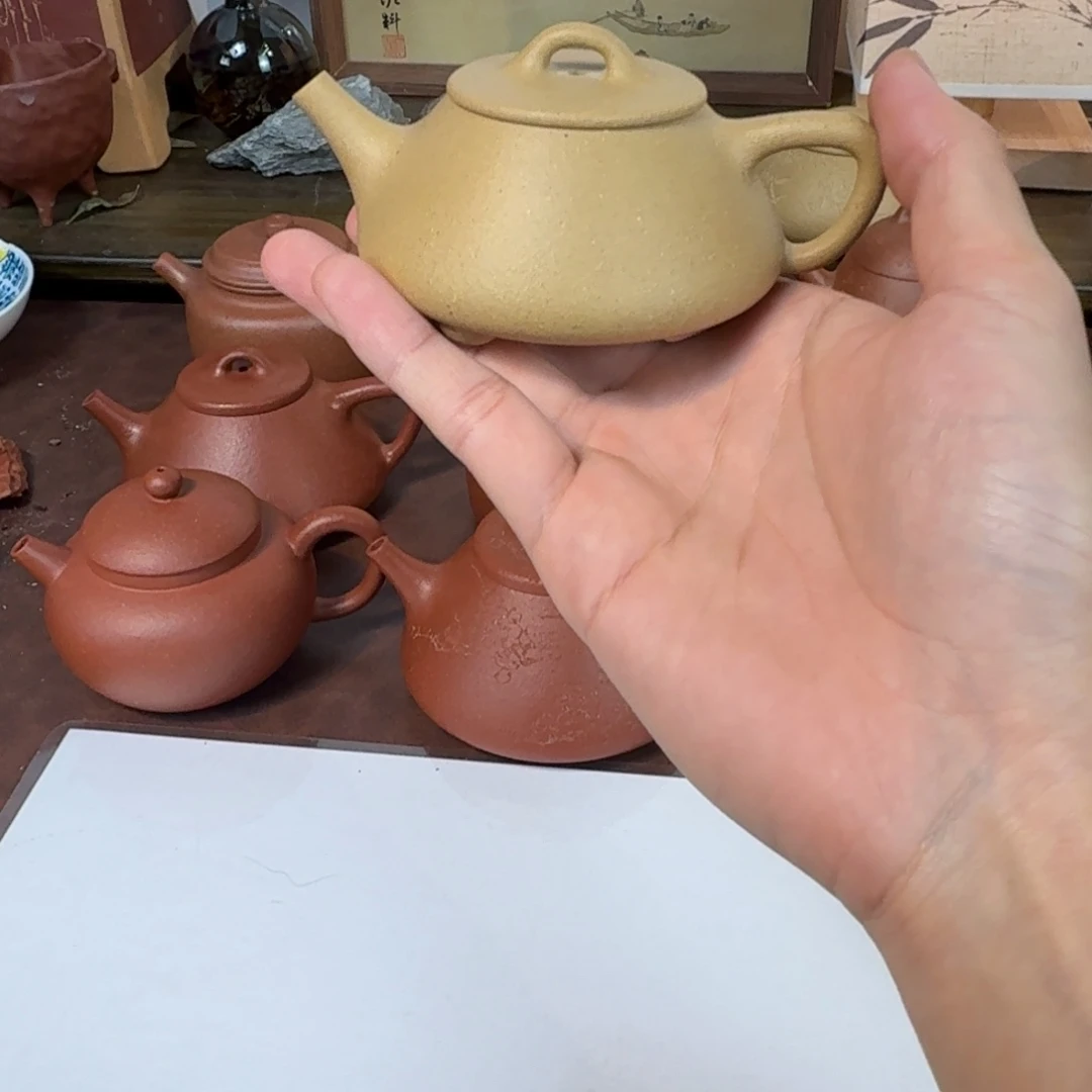 紫砂茶壶梨皮平盖