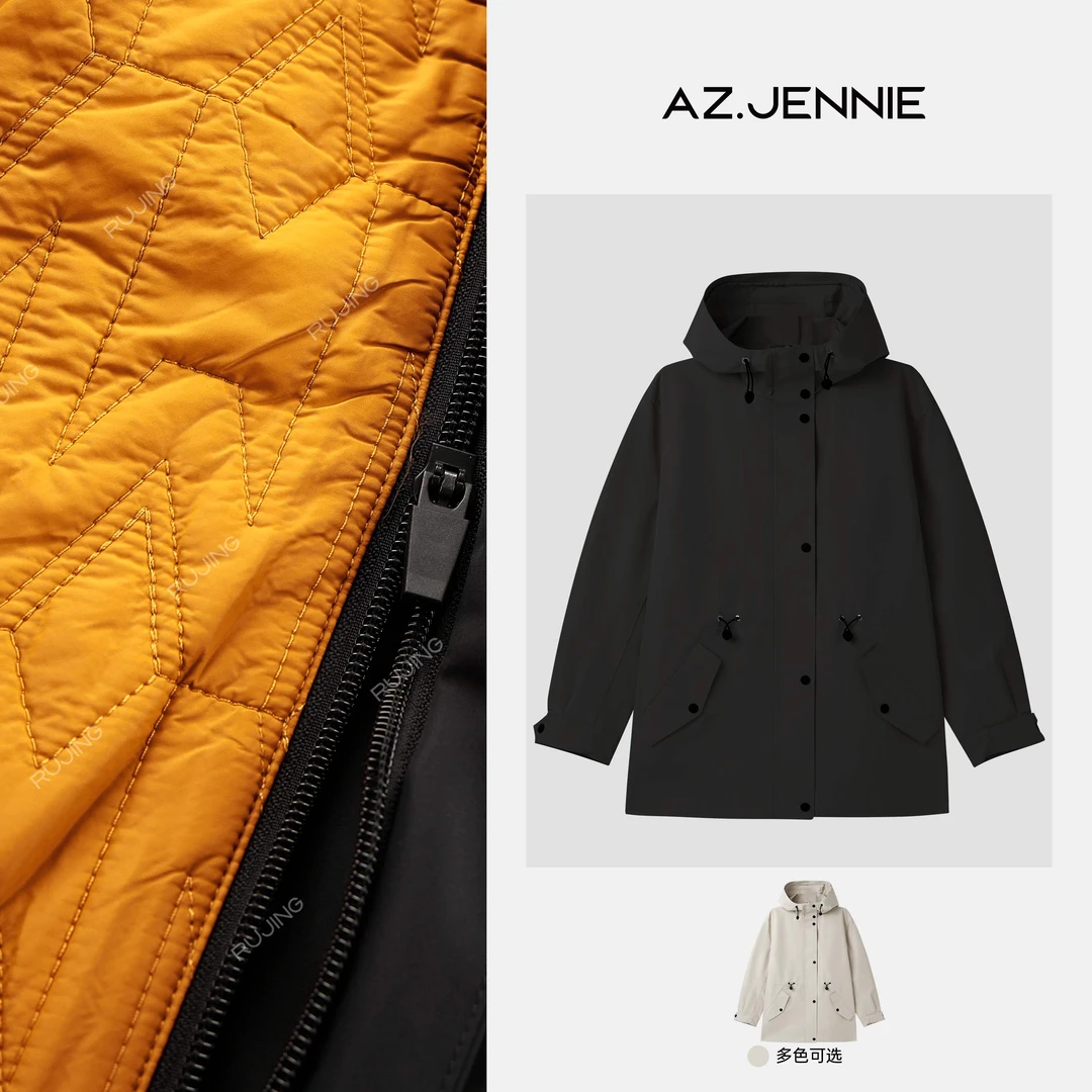 RUJING丨二合一可拆卸风雨衣外套-WOCF462010