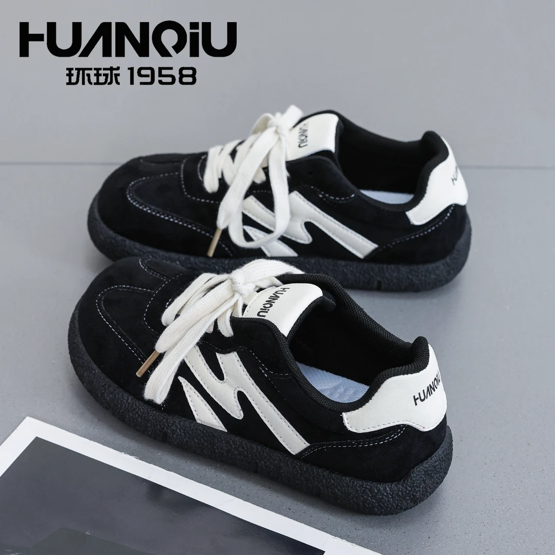 环球2025秋季新款运动百搭时尚休闲鞋舒适轻便显脚小板鞋复古女鞋