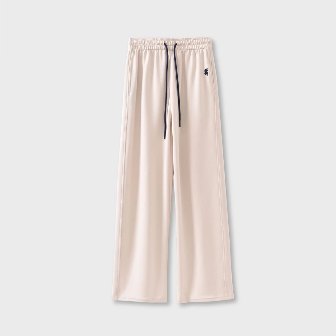 8729-夏款空气层撞色抽绳显瘦直筒裤