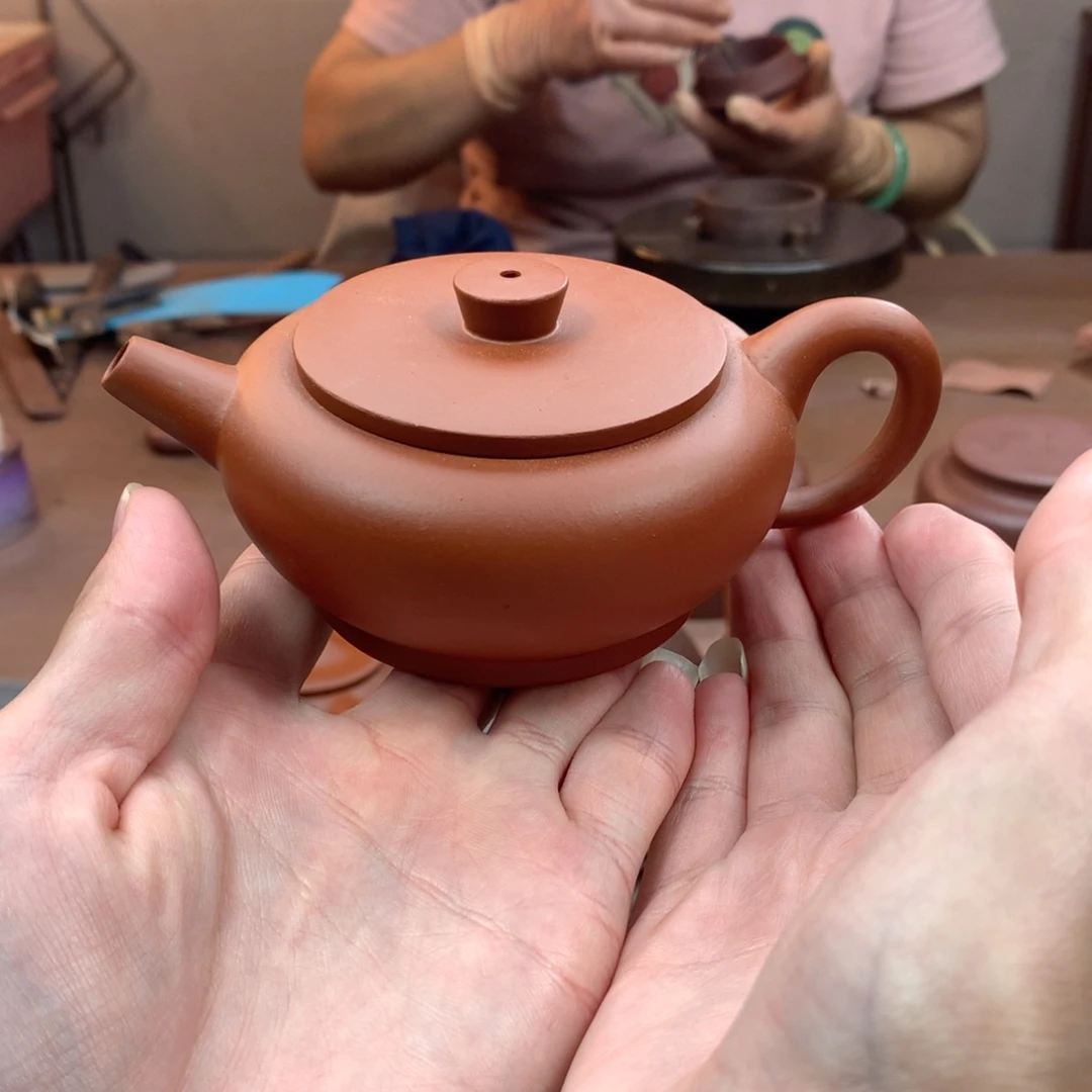 茶壶紫砂巨轮 朱泥 150cc 周宜君
