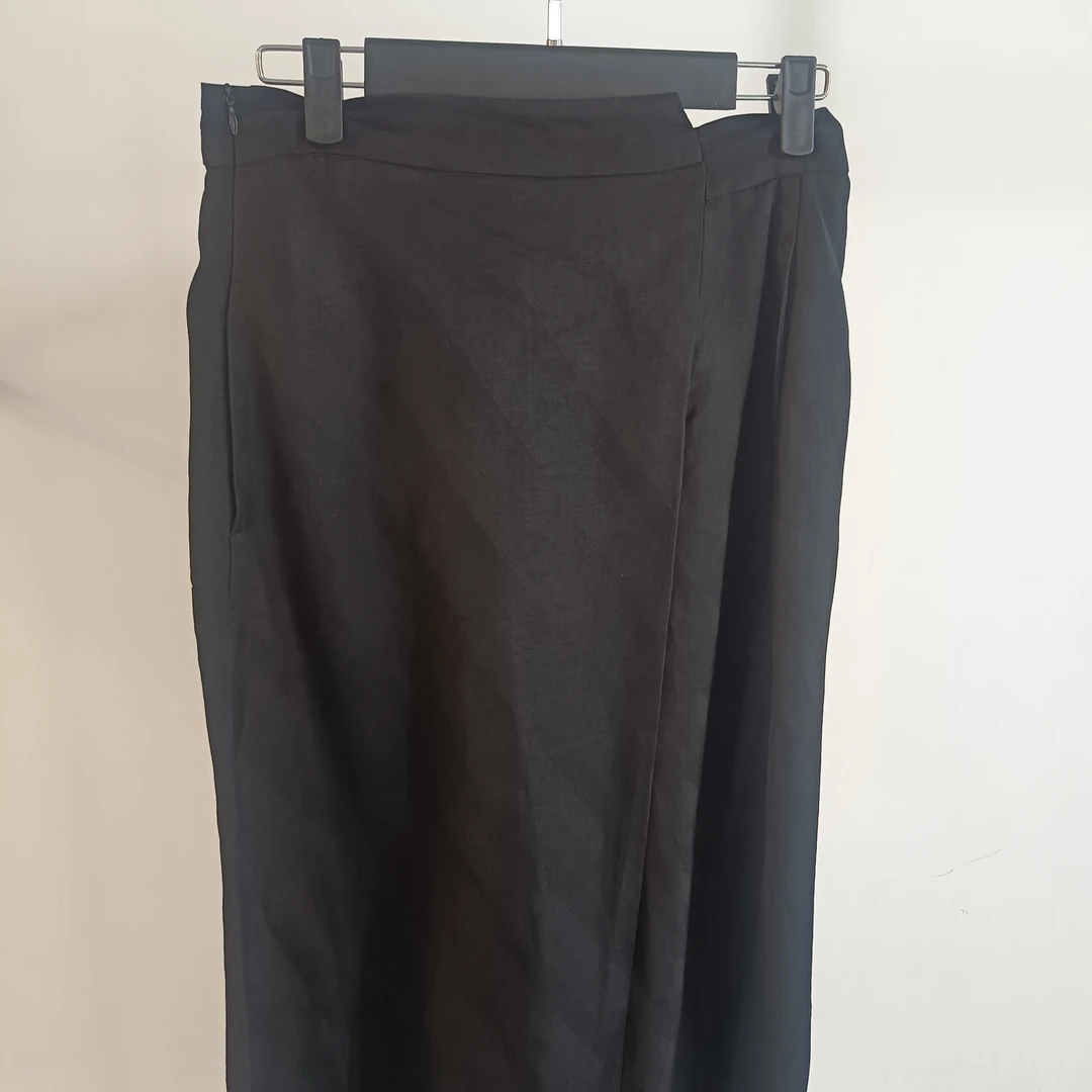 HIUOYA【夏季新品】气质显瘦纯色半身裙高腰裙子24271365