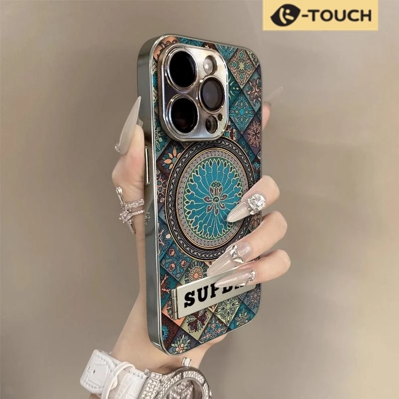 适用适用华为p70pro手机壳mate70支架P60国潮P50电镀40莲花30羊皮