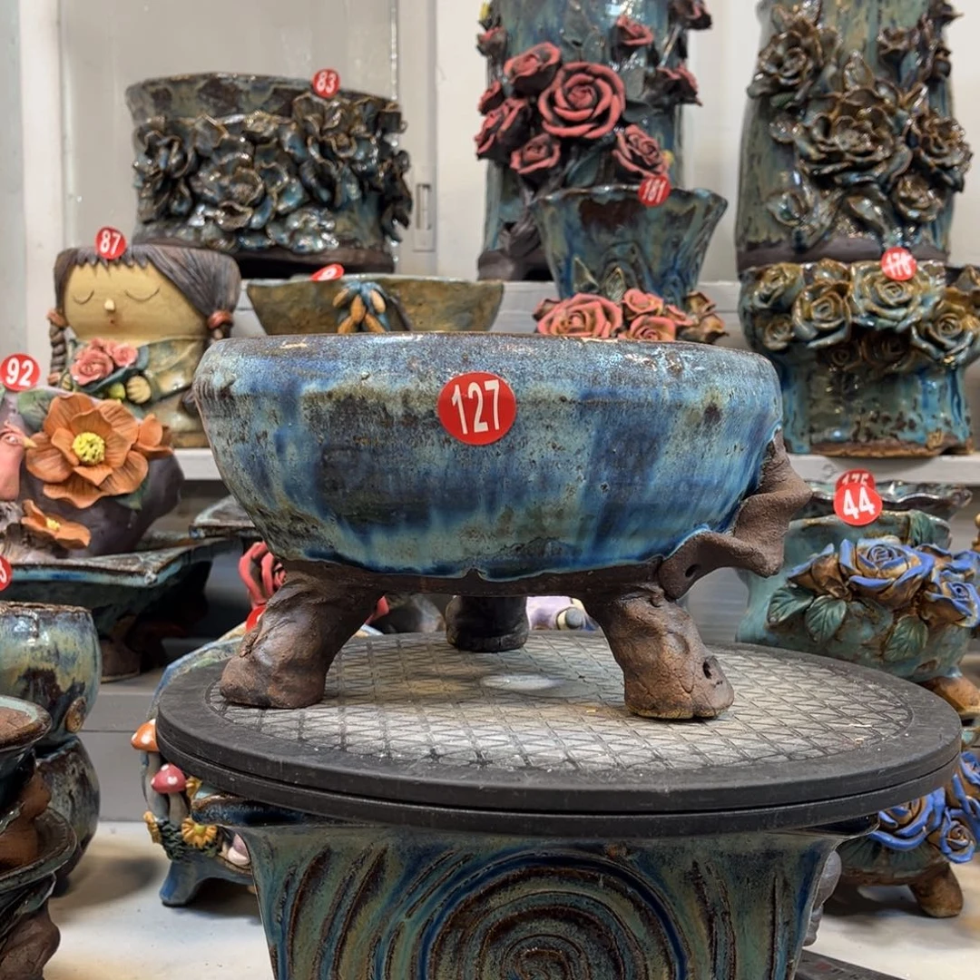 陶瓷微瑕127 号陶然花盆