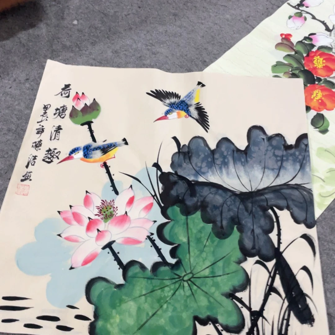 国画国画作品画心一张