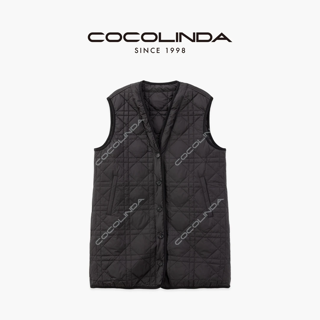 COCOLINDA|  90白鸭绒压格工艺羽绒马甲（内胆）Y2978