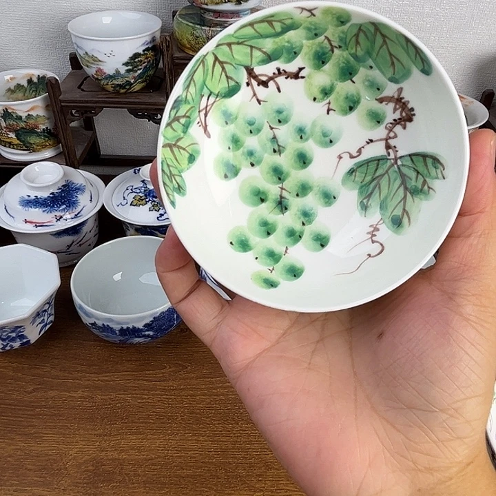 忠意堂釉下彩青提微瑕不退